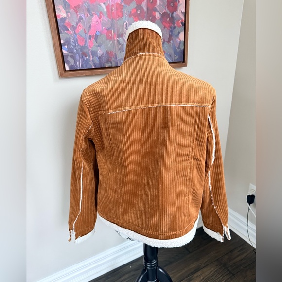 Grace & Lace Tan Corduroy Jacket with Sherpa Lining - Picture 2 of 8